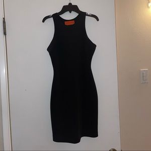 CLOVER CANYON SIZE S RACER NECK BLACK MINI DRESS GREAT CONDITION